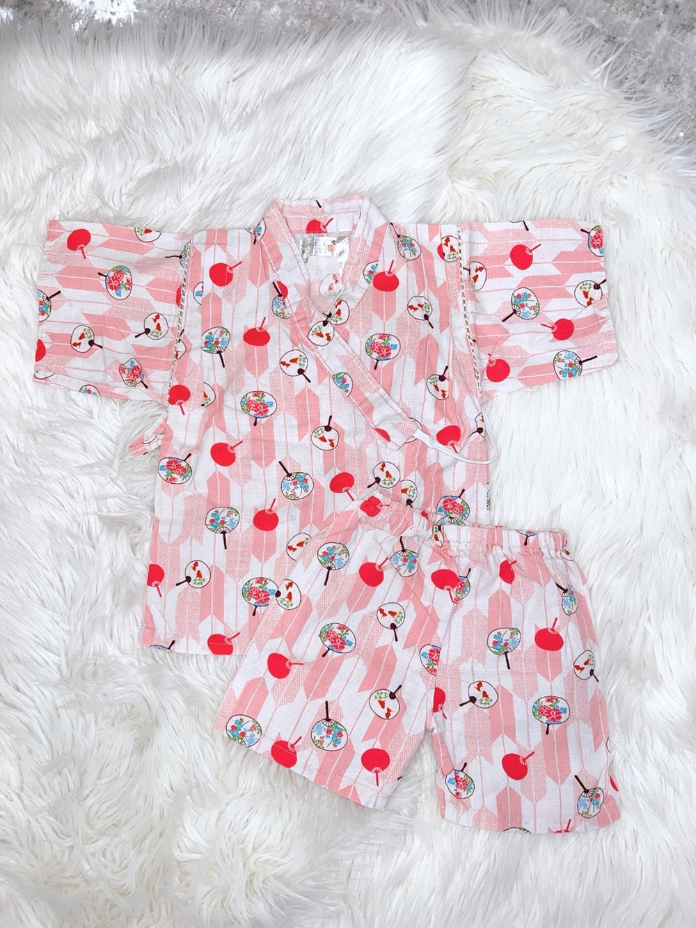 Kid’s Japanese girls Yukata/ Jinbei matching set